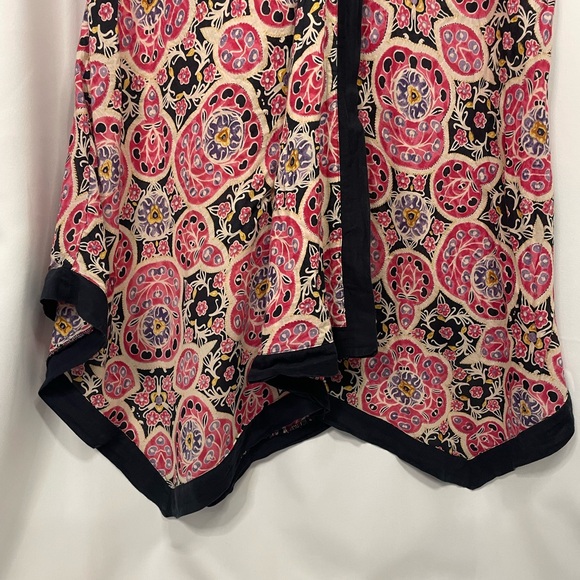 Aller Simplement multicolored 3/4 sleeve tunic w/ asymmetrical hem sz XL - Picture 5 of 13